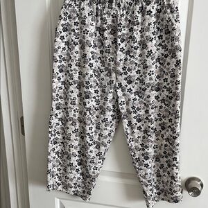 Classic Black and White Floral Kids Bottoms